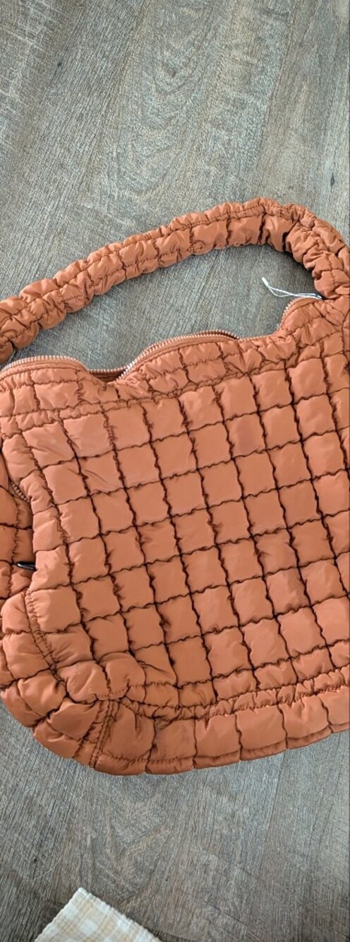 Boutique Street Level Quilted Shoulder Bag in Brown